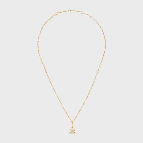 CELINE Triomphe Solitaire Sparkle Necklace | Celine necklace (gold)