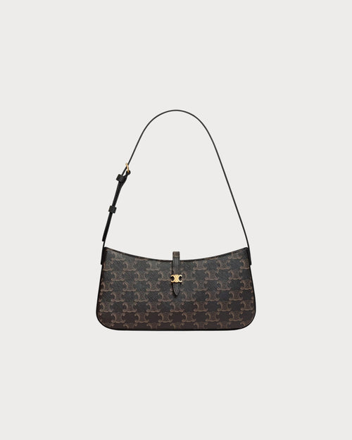 CELINE Tina Shoulder Bag Grained Calfskin(Black)