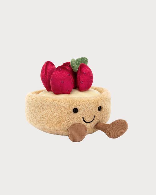 JELLYCAT Amuseables Fleurette Tarte Aux Fraises | 草莓馅饼 (棕色)