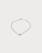 MIU MIU Metal Necklace with Crystals | 繆繆 頸鏈 (銀色)