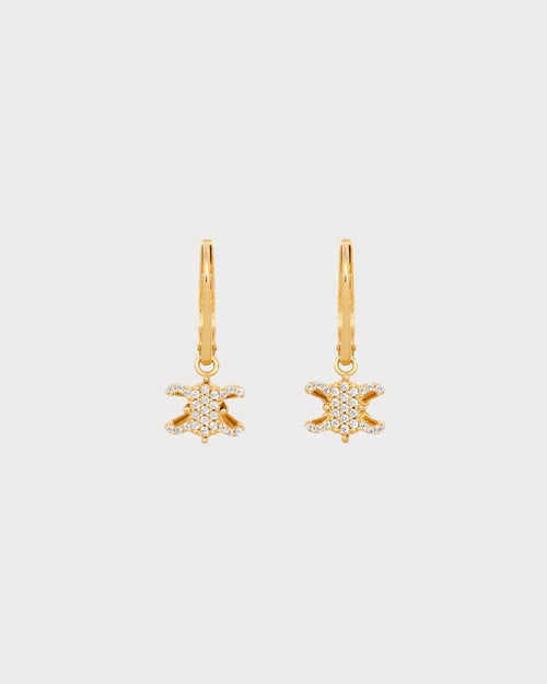 CELINE Triomphe Solitaire Sparkle Earrings | 賽琳 耳環 (金色)