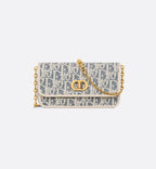 CHRISTIAN DIOR Small Miss Caro Pouch with Chain | Dior Handbag (Blue)