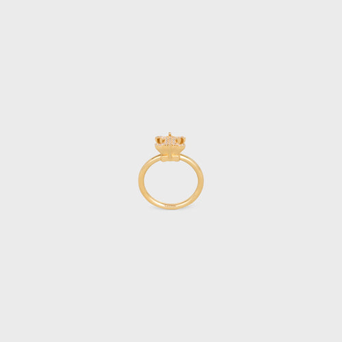 CELINE Triomphe Solitaire Sparkle Ring | CELINE Ring (Gold)