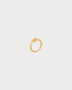 CELINE Triomphe Asymmetric Ring in Brass with Rhodium Finish | 赛琳戒指(多色)