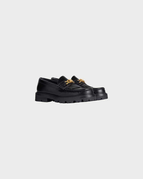 CELINE Margaret Loafer with Triomphe Chain | Celine Loafer (Black)