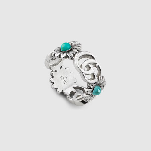 GUCCI Double G Mother of Pearl Ring | Gucci Ring (Multicolor)