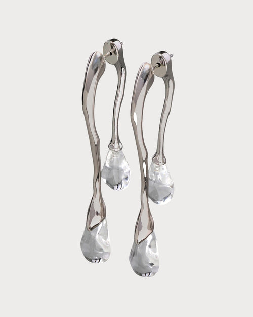 ALEXIS BITTAR Lucite Silver Front Back Double Drop Earring | Earrings (Multicolor)