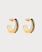CHRISTIAN DIOR Dior Code Earrings Gold-Finish Metal | 迪奥耳环(多色)