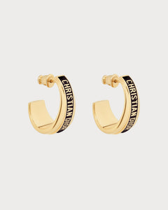 CHRISTIAN DIOR Dior Code Earrings Gold-Finish Metal | 迪奥耳环(多色)