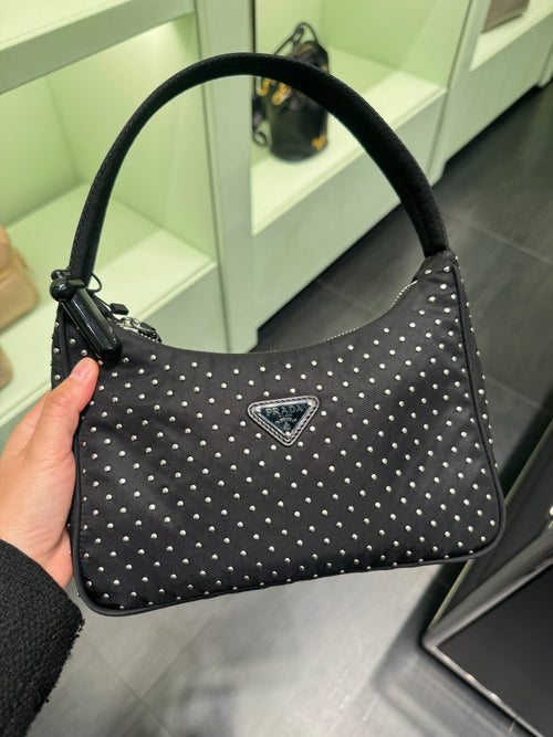 PRADA 1BC515 Hobo Bag | 普拉達 手袋 (黑色)