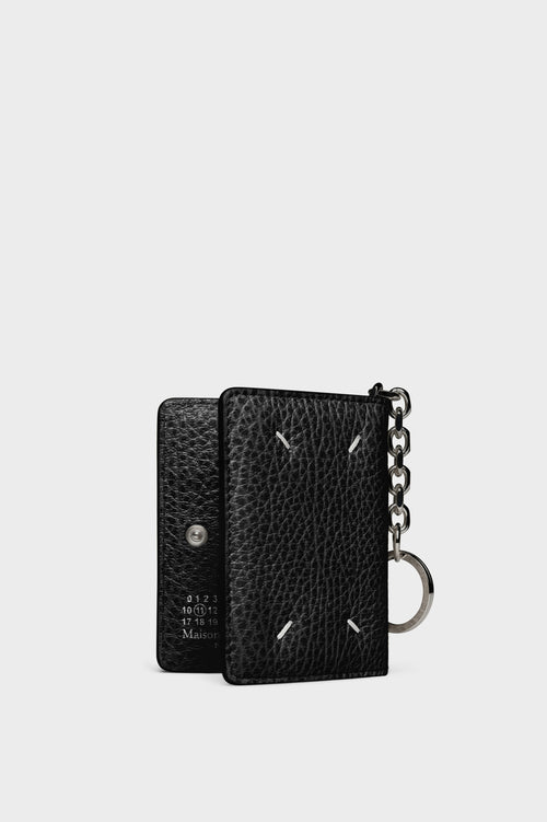 MAISON MARGIELA MM Four Stitches Keyring Cardholder (Black)