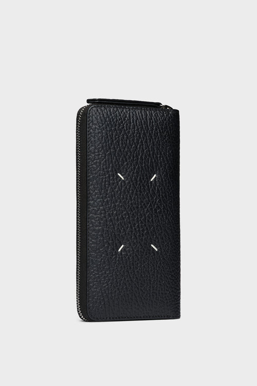 MAISON MARGIELA MM Four Stitches Zip-Around Wallet | Zip-Around Wallet (Black)