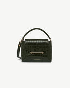 STRATHBERRY Mosaic Nano Croc-Embossed | 压纹鳄鱼纹手袋 (深绿色)