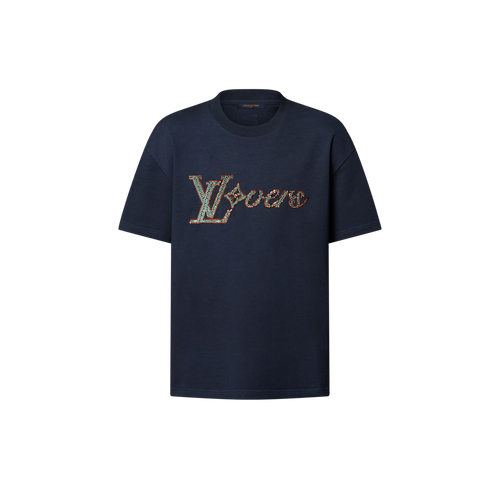 LOUIS VUITTON 1AFR94 Embroidered Short-Sleeved T-Shirt Cotton(2 Colors)