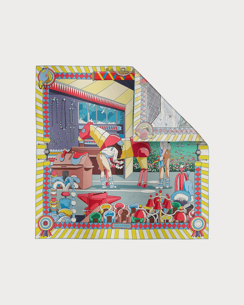 HERMES Pony Pit Stop 双面丝巾 90 | 爱马仕 丝巾 (多色)