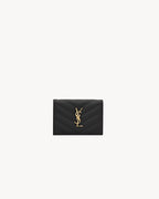 YSL SAINT LAURENT Cassandre Matelasse Business Card Case In Grain Leather | 聖羅蘭 銀包 (黑色)