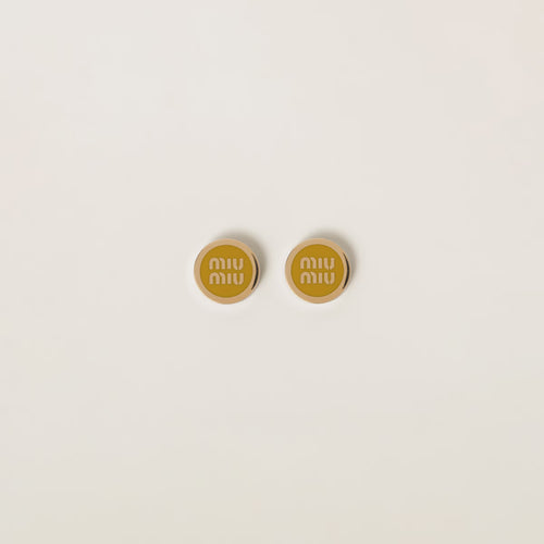 MIU MIU Enameled Metal Earrings | 繆繆 耳環 (多色)