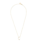 PERSEE Yellow Gold and Diamond Alphabet C Necklace | 黃金鑽石字母項鍊 (黃金)