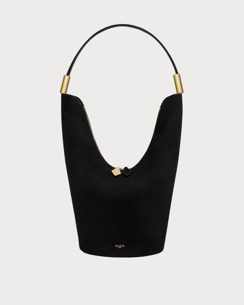 ALAIA Shape Bag In Suede Goatskin And Calfskin(Medium/Black) - LONDONKELLY 英國名牌代購
