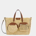 ANYA HINDMARCH X/S Raffia Holiday Cross - body Tote | 安雅·希德瑪芝 X/S 草編度假斜背托特包(天然色) - LondonKelly 英國名牌代購
