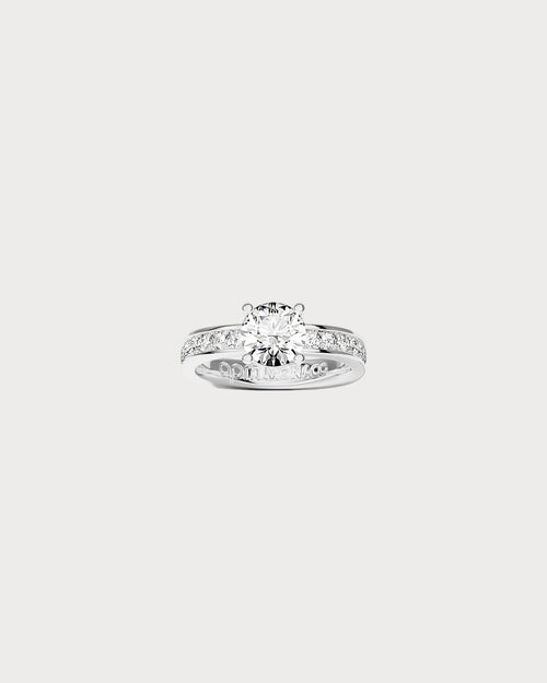 APM MONACO A22087OX Pave Ring with Round Zirconia | 圓形鋯石鑲嵌戒指 (銀色) - LondonKelly 英國名牌代購