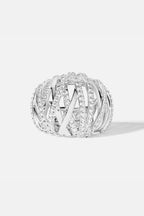 APM MONACO A23800OX Statement Enlace Ring | 個性交織戒指 (銀色) - LondonKelly 英國名牌代購