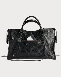 BALENCIAGA Women's Le City Bag in Black Lambskin(Medium/3 Colors) - LONDONKELLY 英國名牌代購