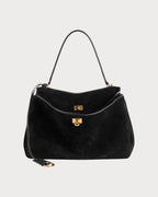 BALENCIAGA Women's Rodeo Handbag Suede(Medium/Black) - LONDONKELLY 英國名牌代購