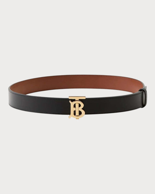 BURBERRY Leather Reversible TB Belt | 博柏利 雙面皮帶 (3CM/黑啡色) - LONDONKELLY 英國名牌代購