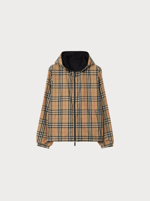 BURBERRY (M) Reversible Check Newport Hooded Jacket(Black) - LONDONKELLY 英國名牌代購