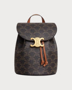 CELINE Backpack Celine Bonnie Triomphe Canvas & Calfskin(Tan) - LONDONKELLY 英国名牌代购