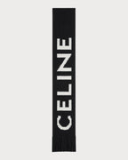 CELINE Fringed Celine Scarf Wool(Black) - LONDONKELLY 英国名牌代购