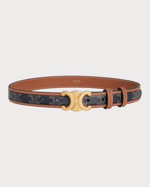 CELINE Medium 25MM Triomphe Belt in Triomphe Canvas | 赛琳 皮带 (啡色) - LondonKelly 英国名牌代购