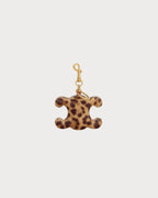 CELINE Triomphe Pom - Pom Keyring In Pony | 赛琳 锁匙扣 (豹纹) - LondonKelly 英国名牌代购