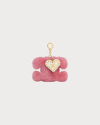 CELINE Triomphe Pom - Pom Keyring With Heart In Shearling | 賽琳 鎖匙扣 (粉紅色) - LondonKelly 英國名牌代購