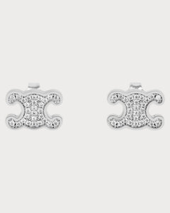 CELINE Triomphe Rhinestone Studs(2 Colors) - LONDONKELLY 英國名牌代購