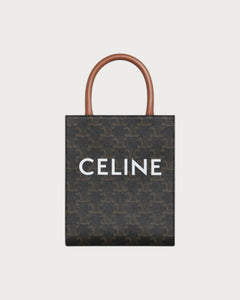 CELINE Vertical Cabas Canvas Tan Triomphe Canvas(Mini/2 Colors) - LONDONKELLY 英国名牌代购