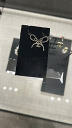 CHANEL 25K ABG588 Ribbon Necklace | 香奈兒 頸鏈 (淡金色) - LONDONKELLY 英國名牌代購