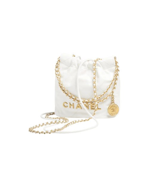 CHANEL AS3980 22 Mini Bag | 香奈兒 迷你手袋 (黑色/白字) - LONDONKELLY 英國名牌代購