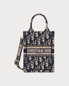 CHRISTIAN DIOR Mini Book Tote Phone Bag | 迪奥 迷你手机袋 (蓝色老花) - LondonKelly 英国名牌代购