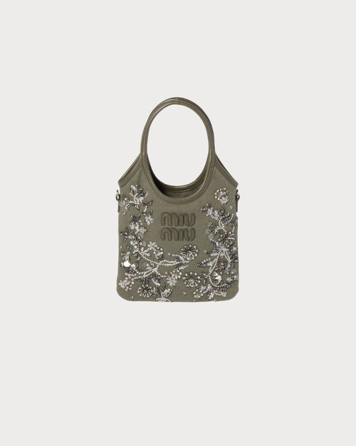 MIU MIU IVY Embroidered Gabardine Bag Cotton(3 Colors)