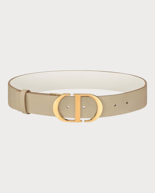 CHRISTIAN DIOR 30 Montaigne Reversible Belt | 迪奧 30蒙田雙面皮帶 (35mm/米/白色)