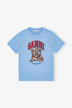 GANNI Blue Basic Jersey Tiger Relaxed T-shirt | 短袖老虎上衣 (藍色) - LondonKelly 英國名牌代購