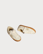 GOLDEN GOOSE Super - Star in white nappa with suede star and shearling lining | 黃金鵝 Super - Star 白色納帕皮革款,搭配麂皮星星與羊毛內裡(白色) - LondonKelly 英國名牌代購