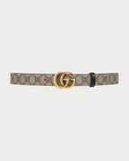 GUCCI GG Marmont Reversible Belt | 古馳 雙面皮帶 (3CM/啡黑色) - LondonKelly 英國名牌代購