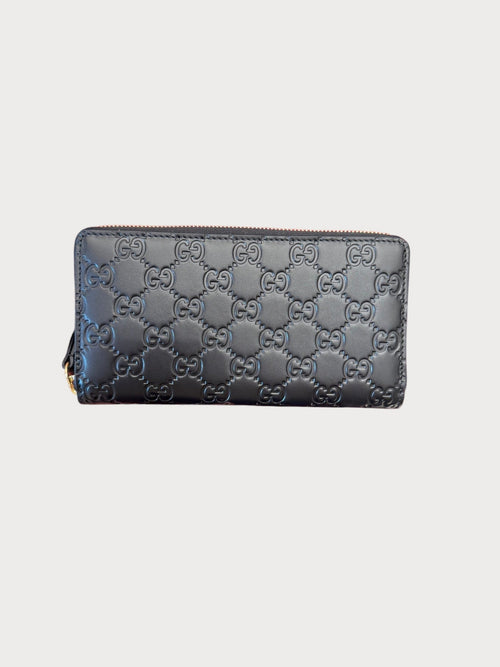 GUCCI Signature Long Wallet | 古驰 拉链长银包 (黑色) - LondonKelly 英国名牌代购