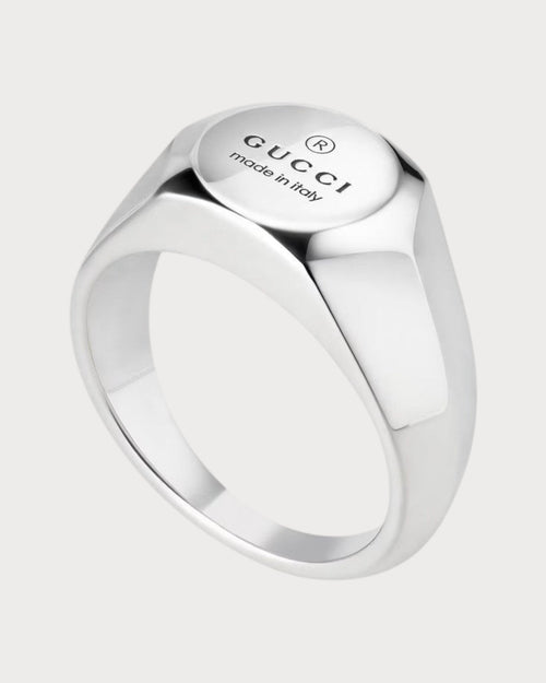 GUCCI Trademark Thin Ring | 古驰 戒指 (银色) - LONDONKELLY 英国名牌代购