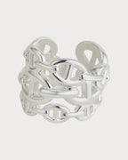 HERMES Large Chaine d'ancre Enchainee Ring | 爱马仕 戒指 (银色) - LONDONKELLY 英国名牌代购