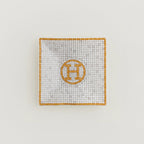 HERMES Mosaique au 24 gold square plate n°1 | 爱马仕 方形碟 (金色) - LondonKelly 英国名牌代购