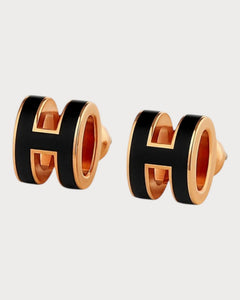 HERMES Rose Gold Mini Pop H Earrings | 愛馬仕 玫瑰金耳環 (迷你/多色) - LONDONKELLY 英國名牌代購